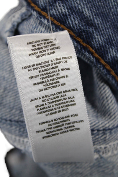 Re/Done Levis Womens Denim high Rise Cut Off Shorts Blue Cotton Size 25