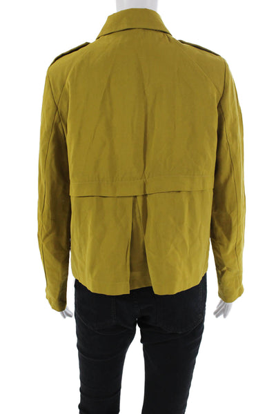 Zara Basic Collection Womens Long Sleeve Open Front Light Jacket Green Size S