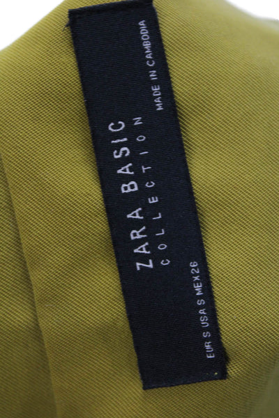 Zara Basic Collection Womens Long Sleeve Open Front Light Jacket Green Size S