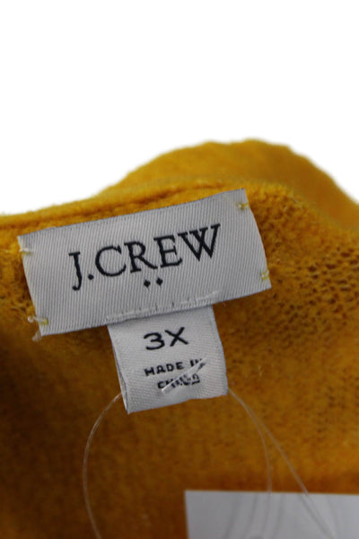 J Crew Womens Long Sleeve Crew Neck Knit Pullover Sweater Yellow Size 3X