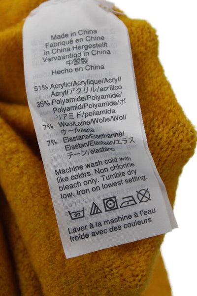 J Crew Womens Long Sleeve Crew Neck Knit Pullover Sweater Yellow Size 3X