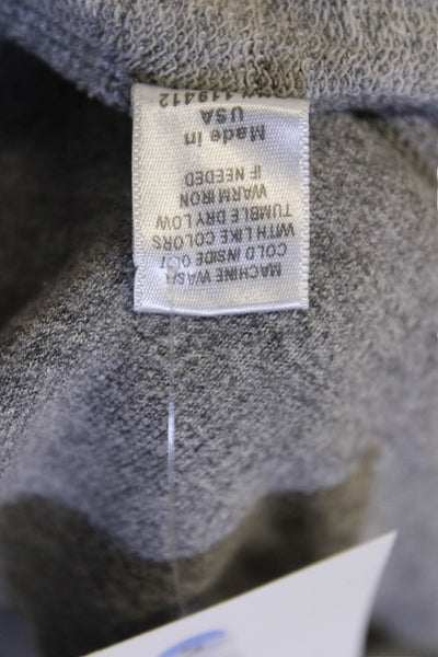 Monrow Womens Long Sleeves Crew Neck Sweatshirt Gray Cotton Size Extra Small