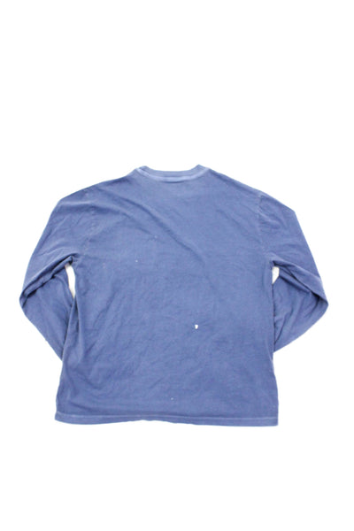 Crewcuts Boys Cotton Round Neck Long Sleeve Pullover Sweatshirt Blue Size 2XL