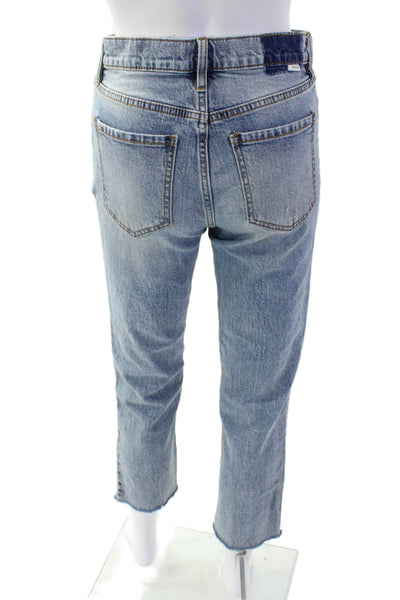 Daze Womens High Rise Slim Leg Tough Love Jeans Blue Cotton Size 25