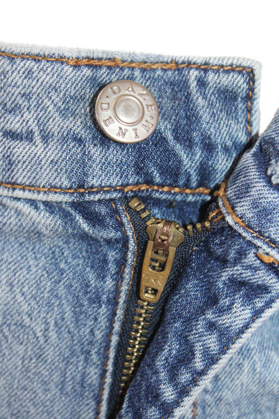 Daze Womens High Rise Slim Leg Tough Love Jeans Blue Cotton Size 25