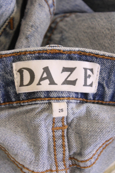 Daze Womens High Rise Slim Leg Tough Love Jeans Blue Cotton Size 25