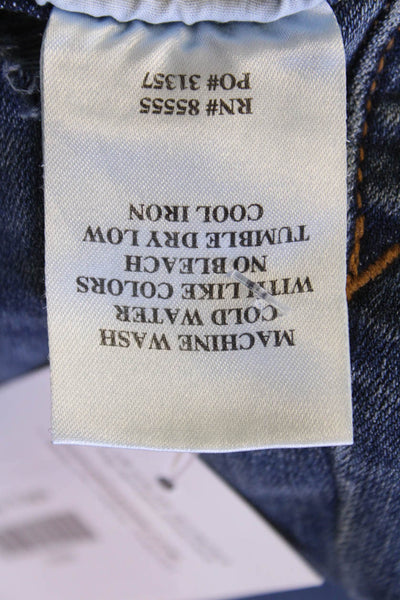Daze Womens Repreve High Rise Boot Cut Jeans Blue Cotton Size 25
