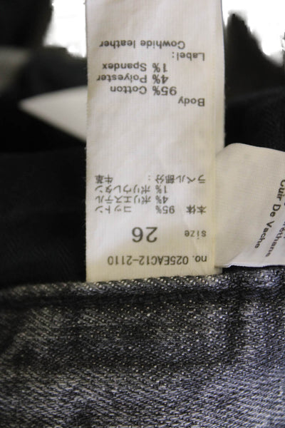 Moussy Womens High Rise Skinny Leg Jeans Washed Black Cotton Size 26
