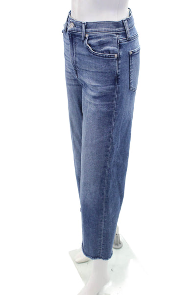 7 For All Mankind Womens Cotton Zip Button Skinny Leg Jeans Blue Size EUR 28