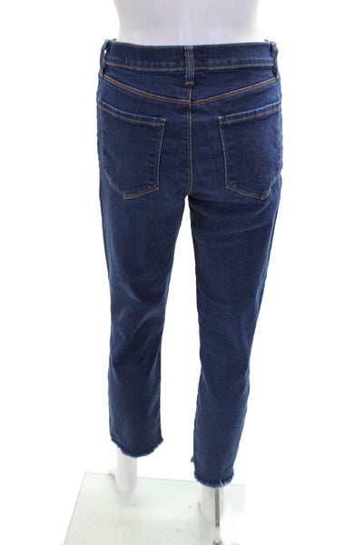 L Agence Womens Cotton Zip Button Skinny Leg Denim Jeans Blue Size EUR 28
