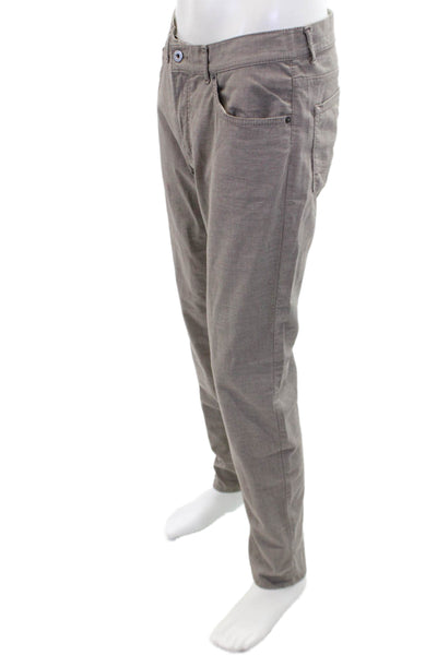 Brax Feel Good Mens Cotton Button Zip Straight Leg Pants Gray Size EUR 48