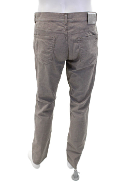 Brax Feel Good Mens Cotton Button Zip Straight Leg Pants Gray Size EUR 48