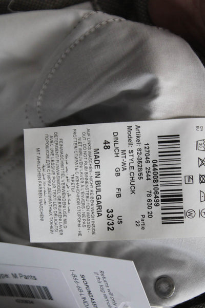 Brax Feel Good Mens Cotton Button Zip Straight Leg Pants Gray Size EUR 48