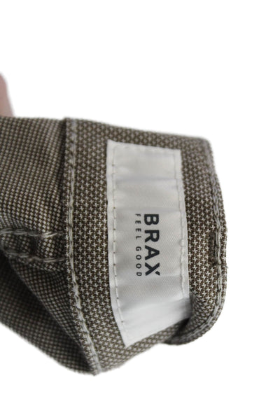 Brax Feel Good Mens Cotton Button Zip Straight Leg Pants Gray Size EUR 48