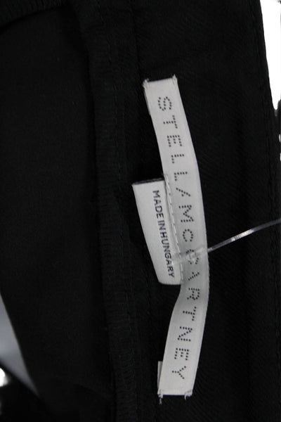 Stella McCartney Womens Textured Lined Slit Zip Fitted Skirt Black Size M