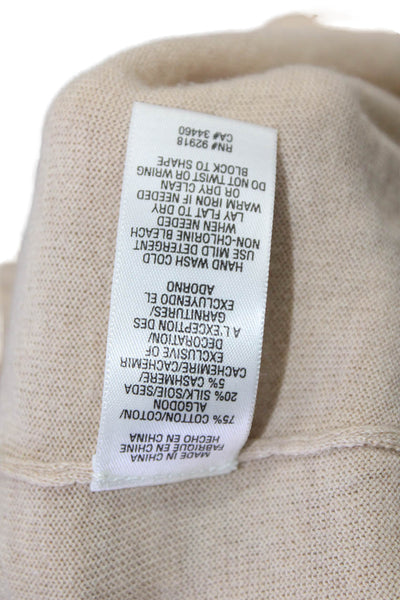 Juicy Couture Womens Cotton Blend Button Up Cardigan Sweater Beige Size P