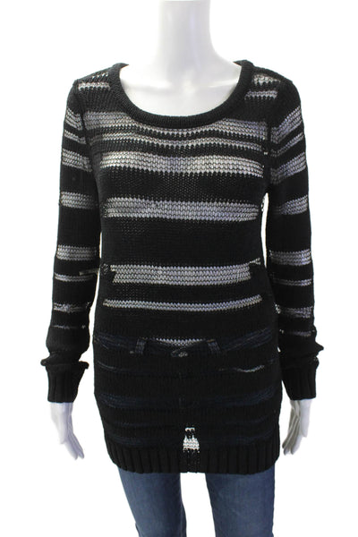Rag & Bone Womens Cotton Long Sleeve Pullover Knit Sweater Black Size S