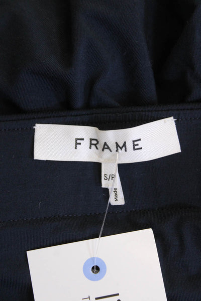 Frame Womens Side Rouched Detail Elastic Waist Pencil Skirt Dark Blue Size S