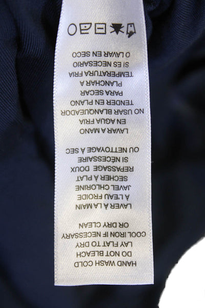 Frame Womens Side Rouched Detail Elastic Waist Pencil Skirt Dark Blue Size S