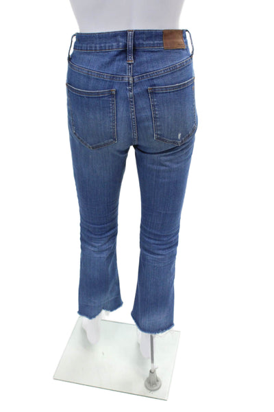 Madewell Womens Button Up Cali Demi Boot Cut Jeans Blue Cotton Size 26