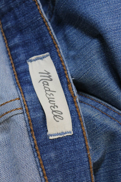 Madewell Womens Button Up Cali Demi Boot Cut Jeans Blue Cotton Size 26