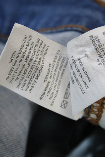 Madewell Womens Button Up Cali Demi Boot Cut Jeans Blue Cotton Size 26