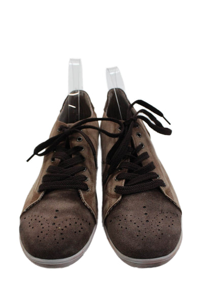 Joes Mens Color Block Lace-Up Round Toe Denim Fashion Sneakers Brown Size 11.5