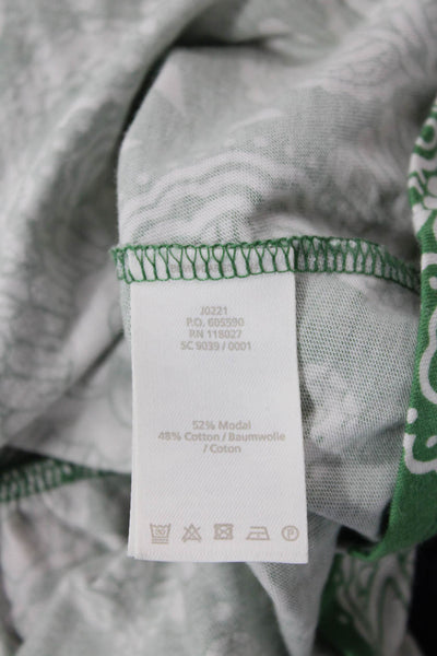 Boden Womens Floral Abstract Print Quarter Sleeve Blouse Top Green Size 8