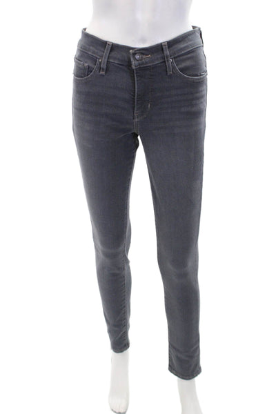 Levi Strauss & Co Womens Cotton 311 Shaping Skinny Jeans Gray Size 26