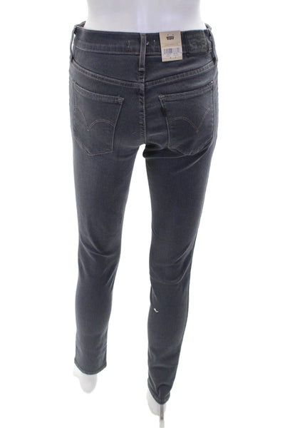 Levi Strauss & Co Womens Cotton 311 Shaping Skinny Jeans Gray Size 26