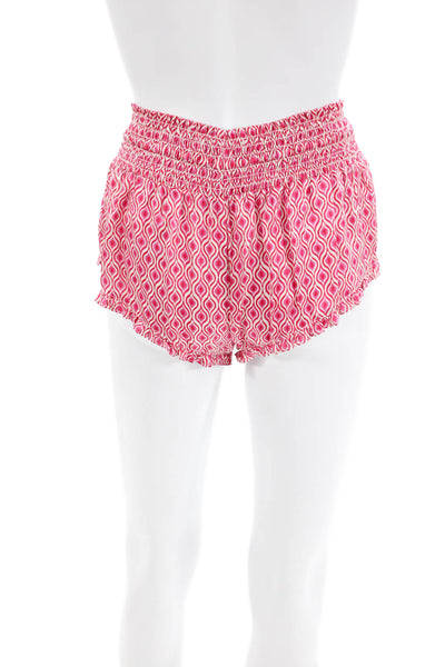 Paloma Blue Womens Geometric Print Elastic Waist Sleep Short Shorts Pink Size XS