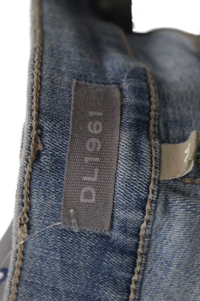 DL1961 Womens Florence Mid Rise Medium Wash Skinny Crop Jeans Blue Size 24
