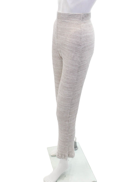 Something Navy Womens Linen Blend Elastic Waist Flared Pants Taupe Size XS