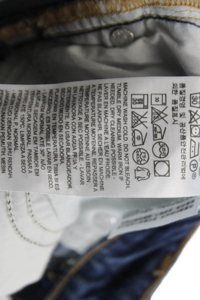 Levis Womens Cotton Denim Distressed Low-Rise Skinny Jeans Blue Size 26