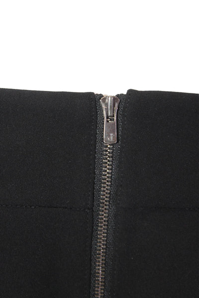 J Crew Womens Pleated Four Pocket Mid-Rise Tapered Pants Trousers Black Size 2