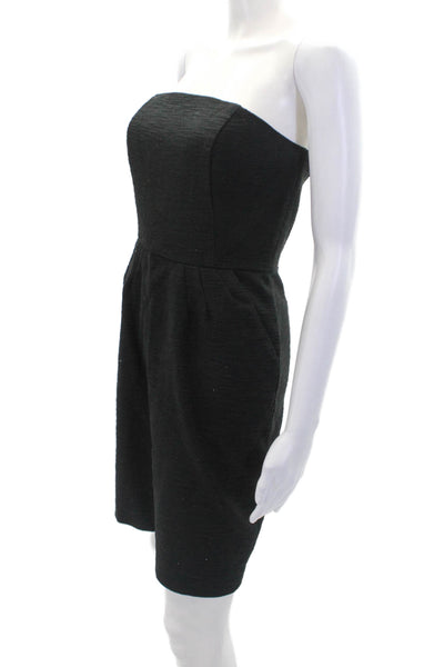 Lily Pulitzer Womens Cotton Square Neck Two Pocket Strapless Dress Black Size 0