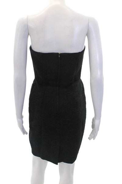 Lily Pulitzer Womens Cotton Square Neck Two Pocket Strapless Dress Black Size 0