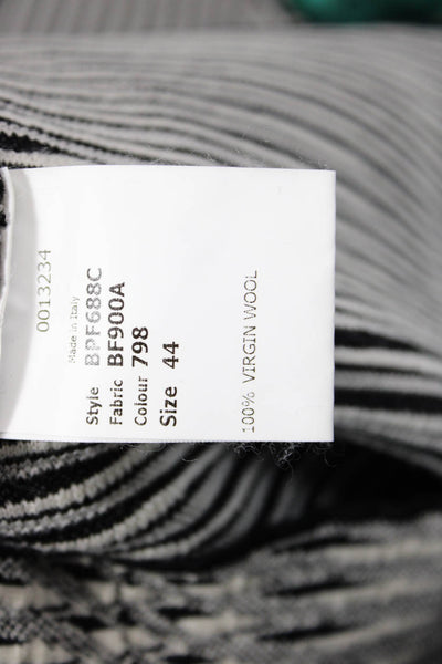 Antonio Berardi Womens Wool Sleeveless Striped Maxi Dress Gray Size 44
