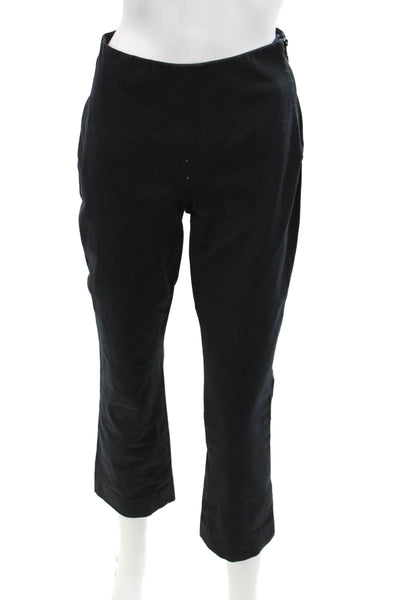 Everlane Womens High Rise Straight Leg Khaki Pants Black Cotton Size 2