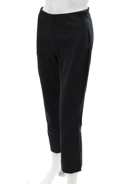 Everlane Womens High Rise Straight Leg Khaki Pants Black Cotton Size 2