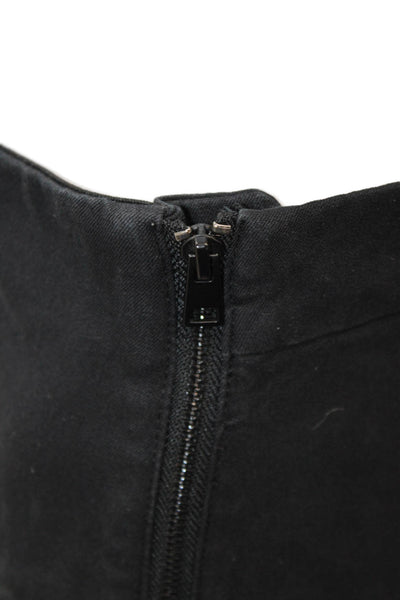 Everlane Womens High Rise Straight Leg Khaki Pants Black Cotton Size 2