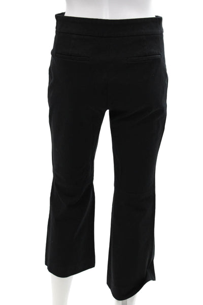J Crew Womens High Rise Straight Leg Chino Pants Black Cotton Size 2