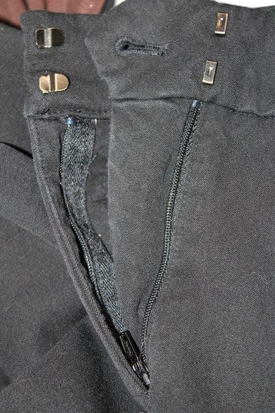 J Crew Womens High Rise Straight Leg Chino Pants Black Cotton Size 2