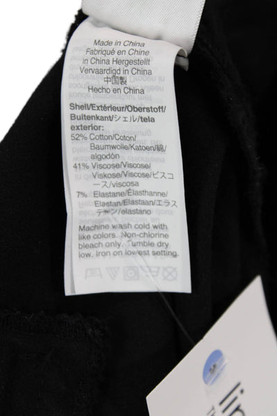J Crew Womens High Rise Straight Leg Chino Pants Black Cotton Size 2