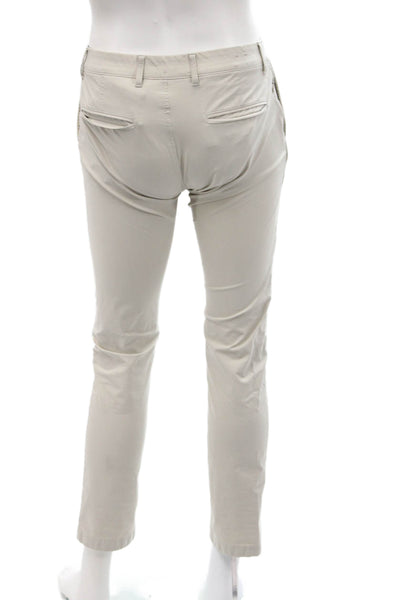 J Crew Mens Slim Leg Flat Front Tech Khaki Pants Beige Cotton Size 30X32