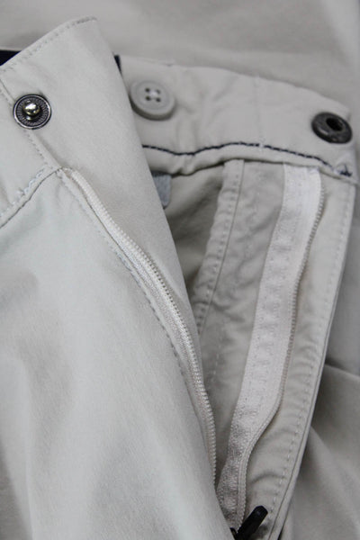 J Crew Mens Slim Leg Flat Front Tech Khaki Pants Beige Cotton Size 30X32