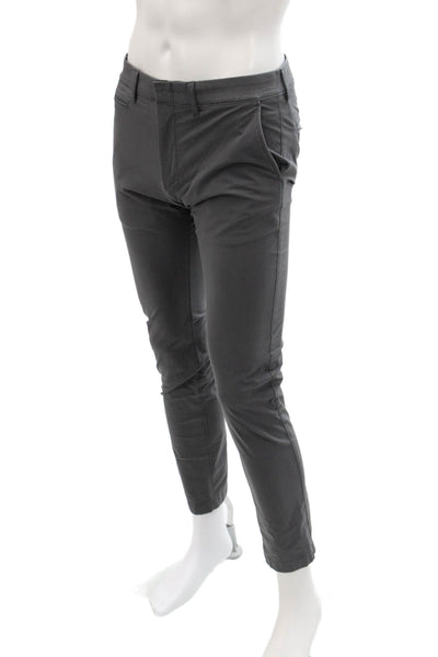 J Crew Mens Flat Front Slim Leg Zip Up Tech Pants Gray Size 31x32