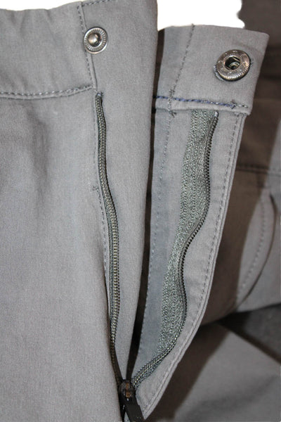 J Crew Mens Flat Front Slim Leg Zip Up Tech Pants Gray Size 31x32