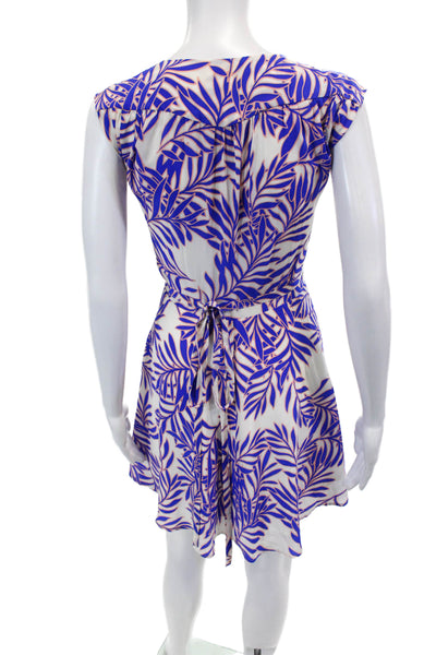 Yumi Kim Womens Silk Floral Print Sleeveless A-Line Dress Multicolor Size XS