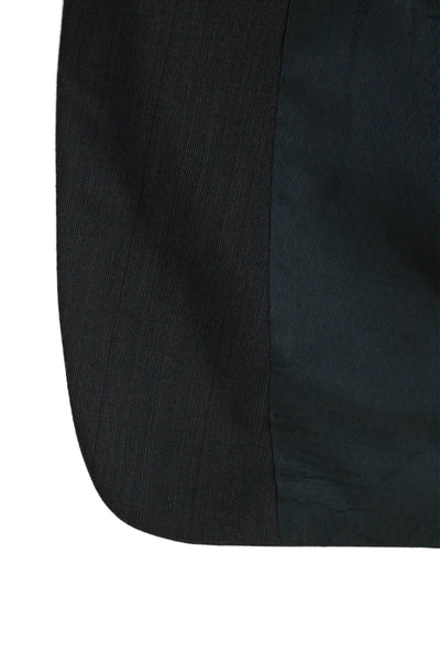 Hart Schaffner Marx Mens Striped Wide Lapel Blazer Gray Wool Size 48 Regular